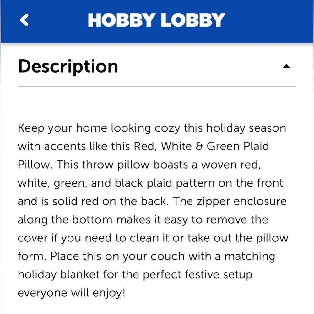 SET OF 2 Hobby Lobby Red Plaid Christmas pillows - Picture 4 of 5